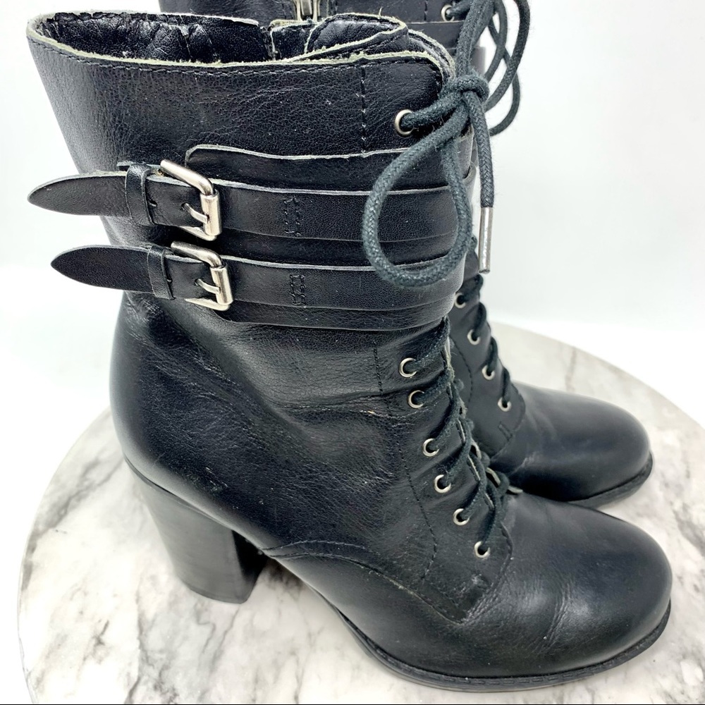 Marc Fisher Peabody Combat Boot 7.5 Goth Grunge Academia Classic Whimsigoth - Picture 16 of 16